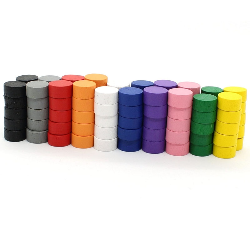 Board Game Sequence - 10MM Spielscheiben Token 10/50/100/200/500PCS Holzspielstücke Bauer/Schach