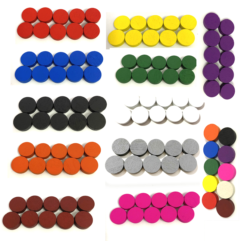 Board Game Sequence - 50 stück 15*5MM 11 Farben Holz