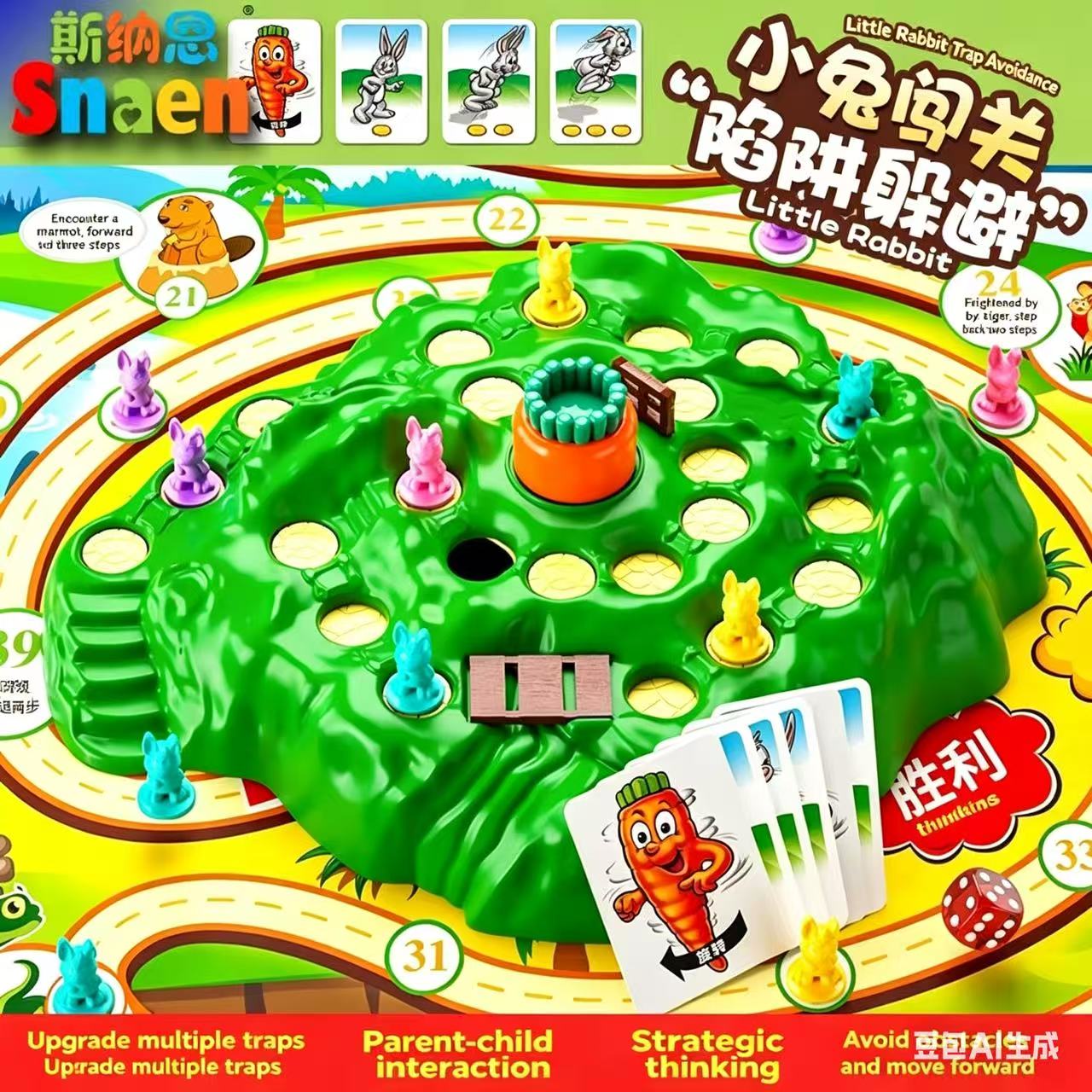 Board Game Land - Heißer Verkauf: Lustiges Hasenfangspiel – Verbessertes