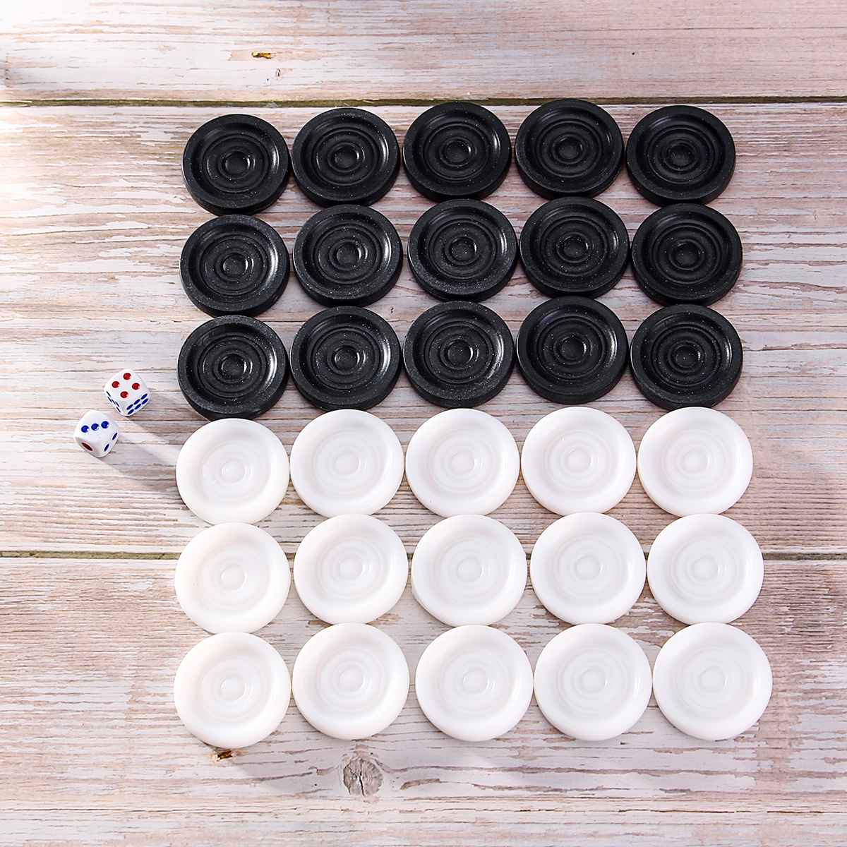 Board Game Vantage - 32-teiliges Backgammon-Schachfiguren für Kinder, die Kunststoff-Schachfiguren,