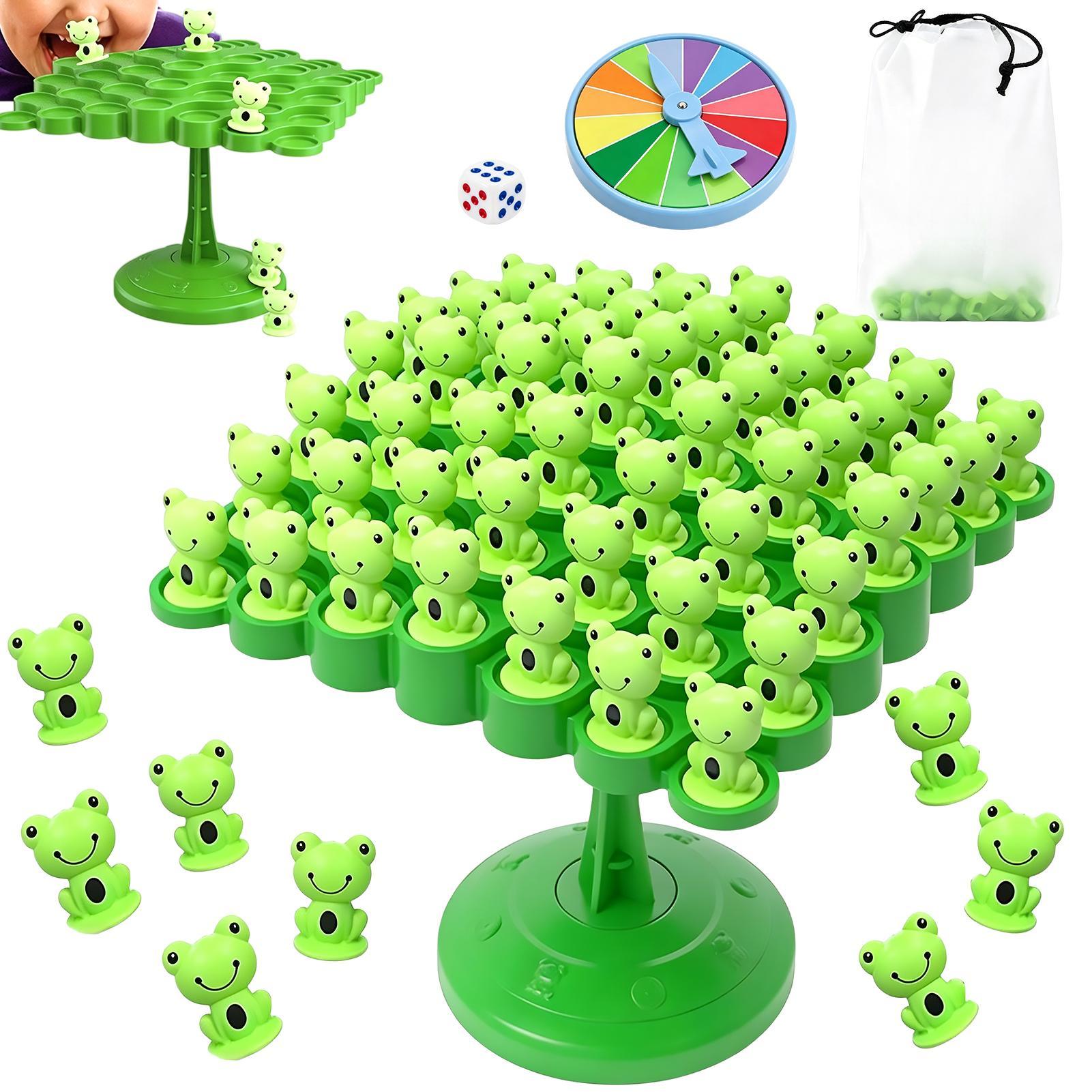 Board Game Fun - Kinder Frosch-Balance-Baum Brettspiel, 2-Spieler Eltern-Kind Interaktives