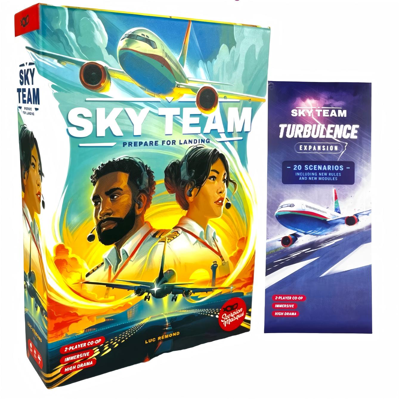 Board Game Unmatched - Brettspiel: SKY TEAM Basis-Spiel, Erweiterungsversion, Strategie-Spiel