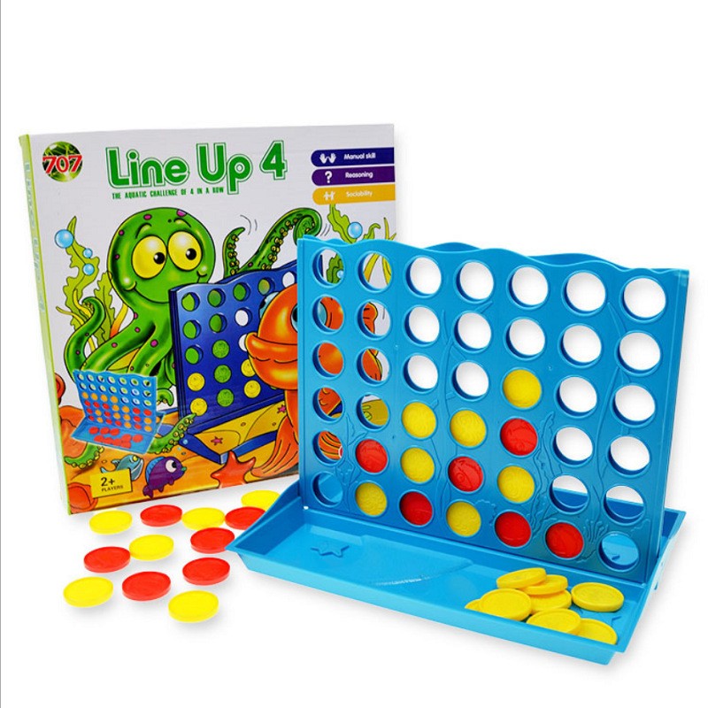 Board Game Fun - 3D Vier-in-einem-Reihen-Brettspiel für Kinder Eltern-Kind Interaktives