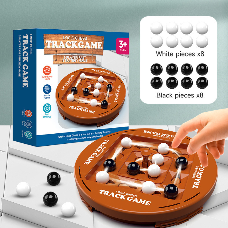 Board Game Fun - Schachspiel, lustiges Tisch-Orbitallogik-Schachbrettspiel, Track-Logik-Brett, Strategiespiel für
