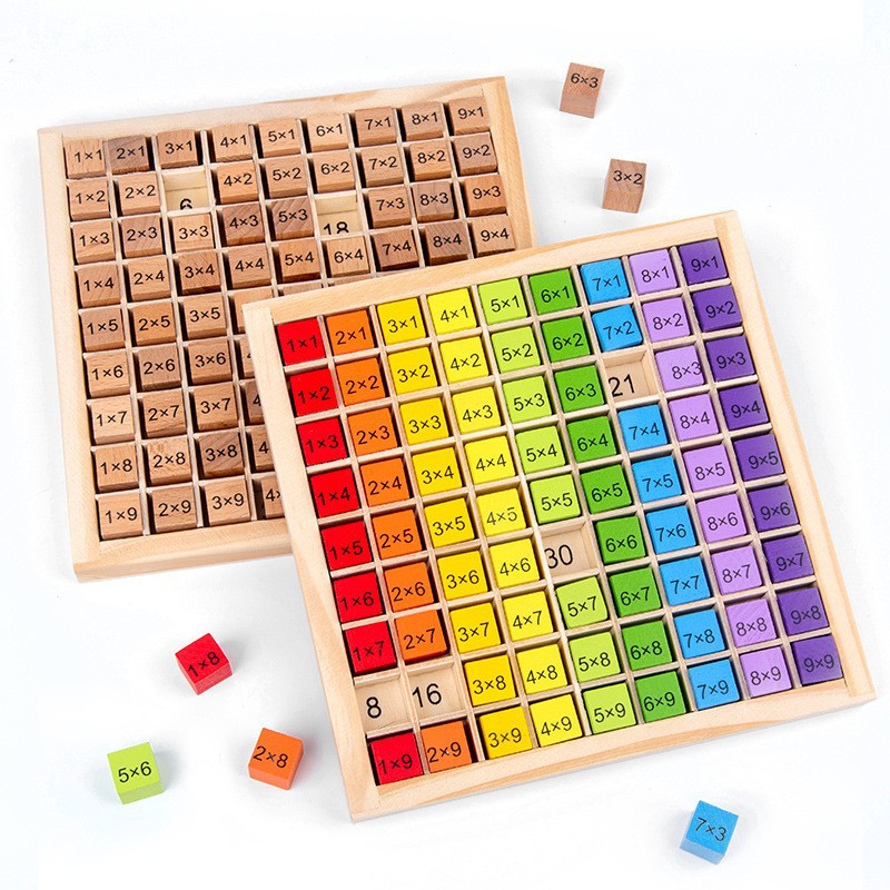 Board Game Land - Montessori Kinder Lernspielzeug Holz Multiplikation Brettspiel