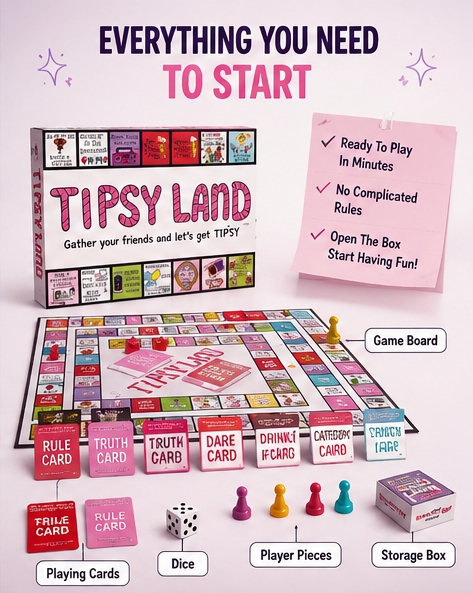 Partygeschenk von Tipsy Land:  – Board Game Land Bewertung und Preis