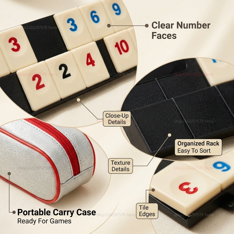 2026 Neues Rummy Cube Spielset – Board Game Sequence Bewertung und Preis